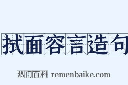 拭面容言造句是什么意思的图片